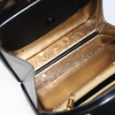 LOEWE Hand Bag Leather Black Gold Auth 179716A-11