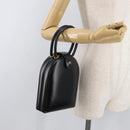 LOEWE Hand Bag Leather Black Gold Auth 179716A-22