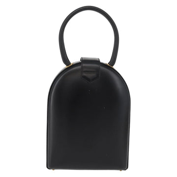 LOEWE Hand Bag Leather Black Gold Auth 179716A - 0