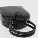 LOEWE Hand Bag Leather Black Gold Auth 179716A-6