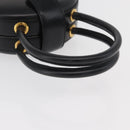LOEWE Hand Bag Leather Black Gold Auth 179716A-7
