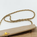 CHANEL Matelasse Chain Shoulder Bag Lamb Skin Beige Gold CC Auth 179717A-8