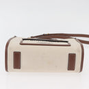 BURBERRY Hand Bag Canvas 2way Beige Gold Auth 179719A-11