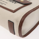 BURBERRY Hand Bag Canvas 2way Beige Gold Auth 179719A-13