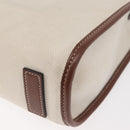 BURBERRY Hand Bag Canvas 2way Beige Gold Auth 179719A-15