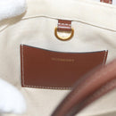 BURBERRY Hand Bag Canvas 2way Beige Gold Auth 179719A-17