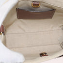 BURBERRY Hand Bag Canvas 2way Beige Gold Auth 179719A-18