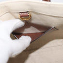 BURBERRY Hand Bag Canvas 2way Beige Gold Auth 179719A-21