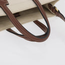 BURBERRY Hand Bag Canvas 2way Beige Gold Auth 179719A-7