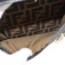 FENDI Zucca Canvas Hand Bag Black Brown Auth 179721A-24