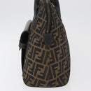 FENDI Zucca Canvas Hand Bag Black Brown Auth 179721A-3