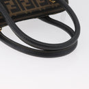 FENDI Zucca Canvas Hand Bag Black Brown Auth 179721A-7