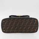 FENDI Zucca Canvas Hand Bag Black Brown Auth 179721A-5