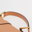 CELINE Hand Bag Leather Beige Gold Auth 179724A-9