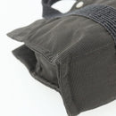 HERMES Her Line Tote PM Tote Bag Canvas Gray Silver Auth 179727A-14