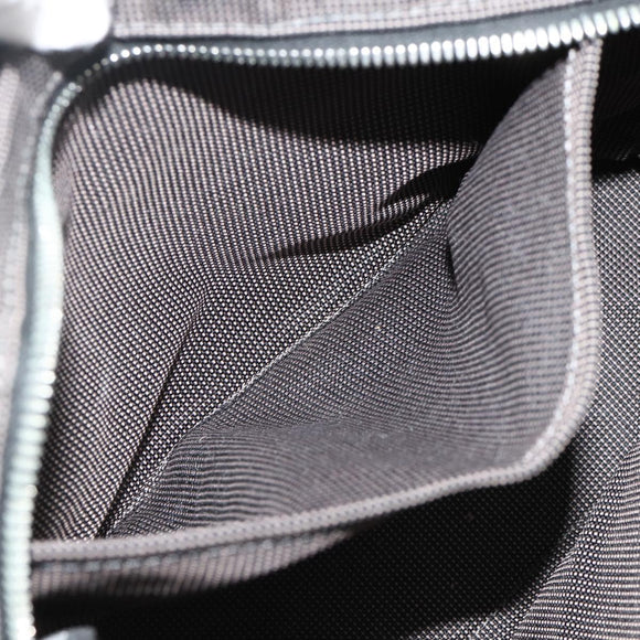 HERMES Her Line Tote PM Tote Bag Canvas Gray Silver Auth 179727A