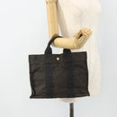 HERMES Her Line Tote PM Tote Bag Canvas Gray Silver Auth 179727A-20