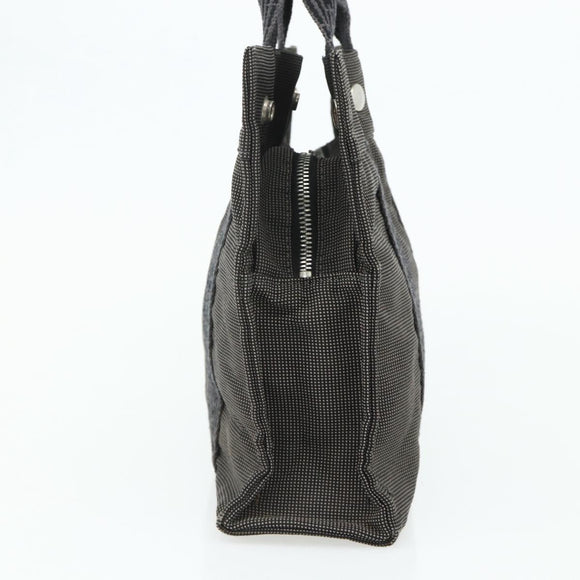 HERMES Her Line Tote PM Tote Bag Canvas Gray Silver Auth 179727A