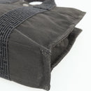 HERMES Her Line Tote PM Tote Bag Canvas Gray Silver Auth 179728A-10