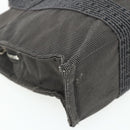 HERMES Her Line Tote PM Tote Bag Canvas Gray Silver Auth 179728A-11