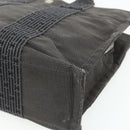 HERMES Her Line Tote PM Tote Bag Canvas Gray Silver Auth 179728A-12