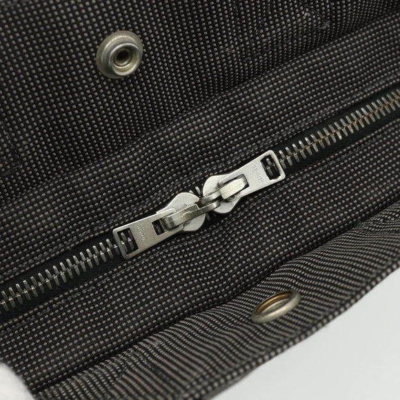 HERMES Her Line Tote PM Tote Bag Canvas Gray Silver Auth 179728A
