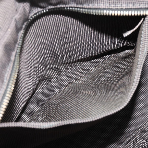 HERMES Her Line Tote PM Tote Bag Canvas Gray Silver Auth 179728A