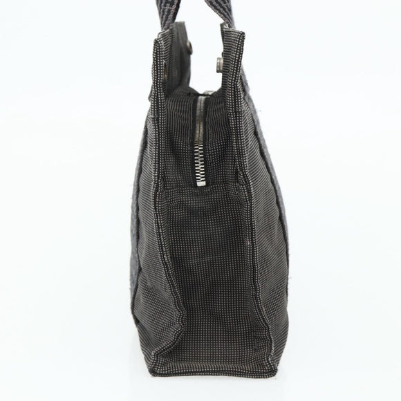 HERMES Her Line Tote PM Tote Bag Canvas Gray Silver Auth 179728A