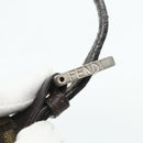 FENDI Zucca Canvas Mamma Baguette Shoulder Bag Black Brown Auth 179729-15