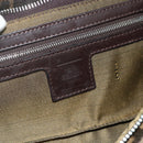 FENDI Zucca Canvas Mamma Baguette Shoulder Bag Black Brown Auth 179729-17