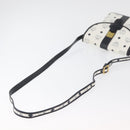 MCM Vicetos Logogram Shoulder Bag PVC Leather White Gold Auth 179730-7