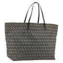 FENDI Zucchino Canvas Tote Bag Navy Auth 179732V-1