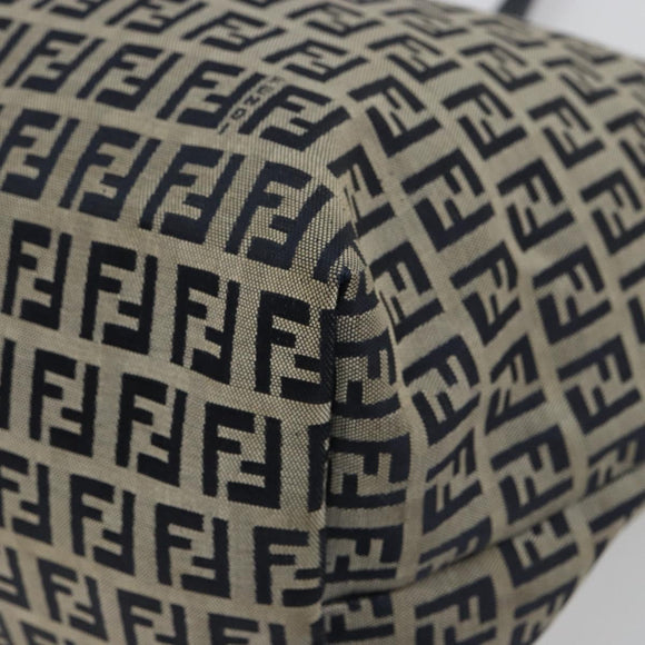 FENDI Zucchino Canvas Tote Bag Navy Auth 179732V