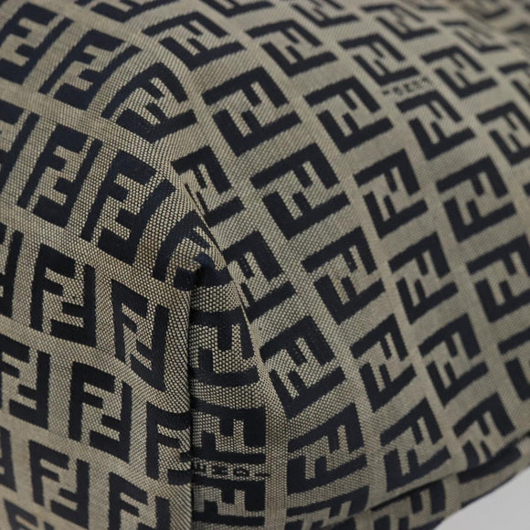 FENDI Zucchino Canvas Tote Bag Navy Auth 179732V