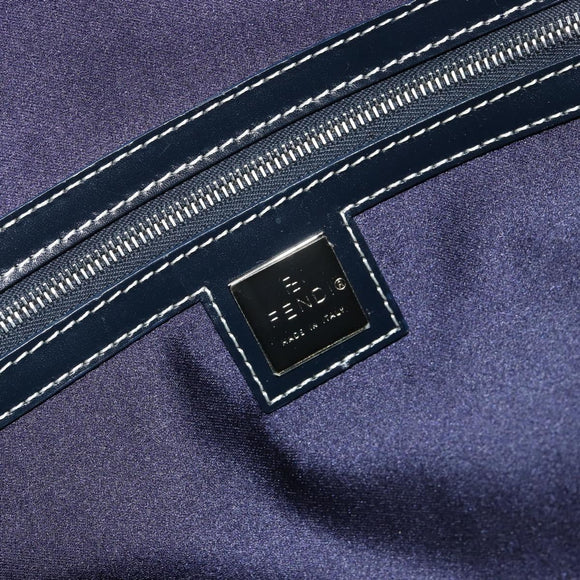 FENDI Zucchino Canvas Tote Bag Navy Auth 179732V
