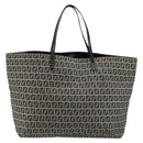 FENDI Zucchino Canvas Tote Bag Navy Auth 179732V-3