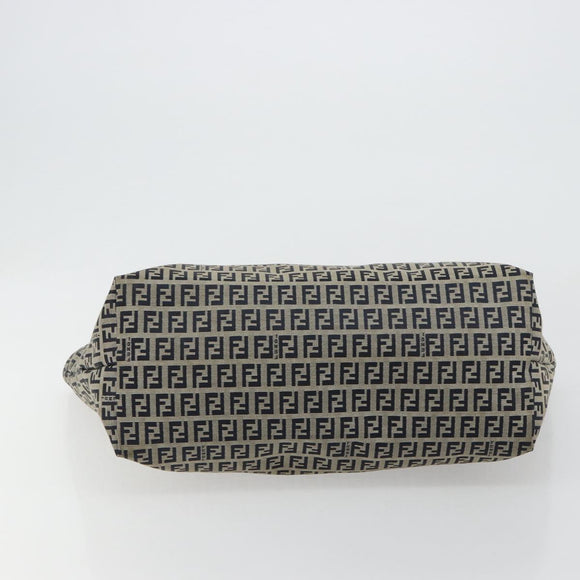 FENDI Zucchino Canvas Tote Bag Navy Auth 179732V