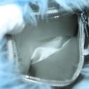 PRADA Clutch Bag Pelz Silber Hellblau Auth 179733SM-22