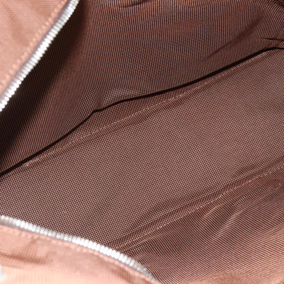 HERMES Her Line Tote MM Tote Bag Canvas Brown Silver Auth 179734A