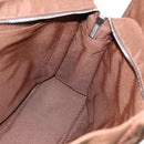 HERMES Her Line Tote MM Tote Bag Canvas Brown Silver Auth 179734A-16