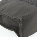 HERMES Her Line Tote MM Tote Bag Canvas Gray Silver Auth 179736A-11
