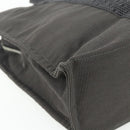 HERMES Her Line Tote MM Tote Bag Canvas Gray Silver Auth 179736A-13