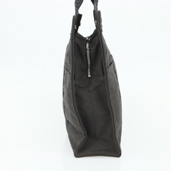 HERMES Her Line Tote MM Tote Bag Canvas Gray Silver Auth 179736A