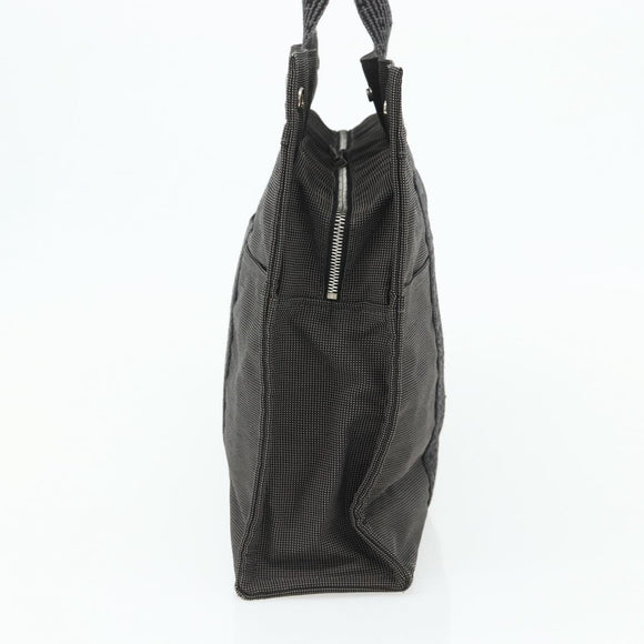 HERMES Her Line Tote MM Tote Bag Canvas Gray Silver Auth 179736A
