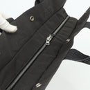 HERMES Her Line Tote MM Tote Bag Canvas Gray Silver Auth 179736A-6