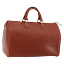 LOUIS VUITTON Epi Speedy 35 Handtas Bruin Kenya M42993 LV Auth 179737A-1