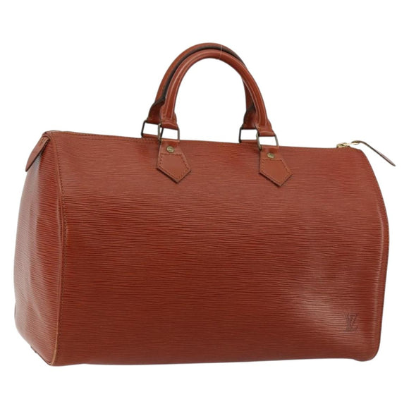 LOUIS VUITTON Epi Speedy 35 Handtas Bruin Kenya M42993 LV Auth 179737A