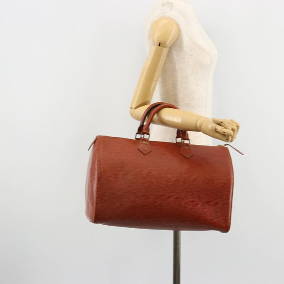 LOUIS VUITTON Epi Speedy 35 Handtas Bruin Kenya M42993 LV Auth 179737A