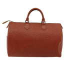 LOUIS VUITTON Epi Speedy 35 Handtas Bruin Kenya M42993 LV Auth 179737A-2