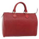 LOUIS VUITTON Epi Speedy 30 Hand Bag Castilian Red M43007 LV Auth 179738A-1